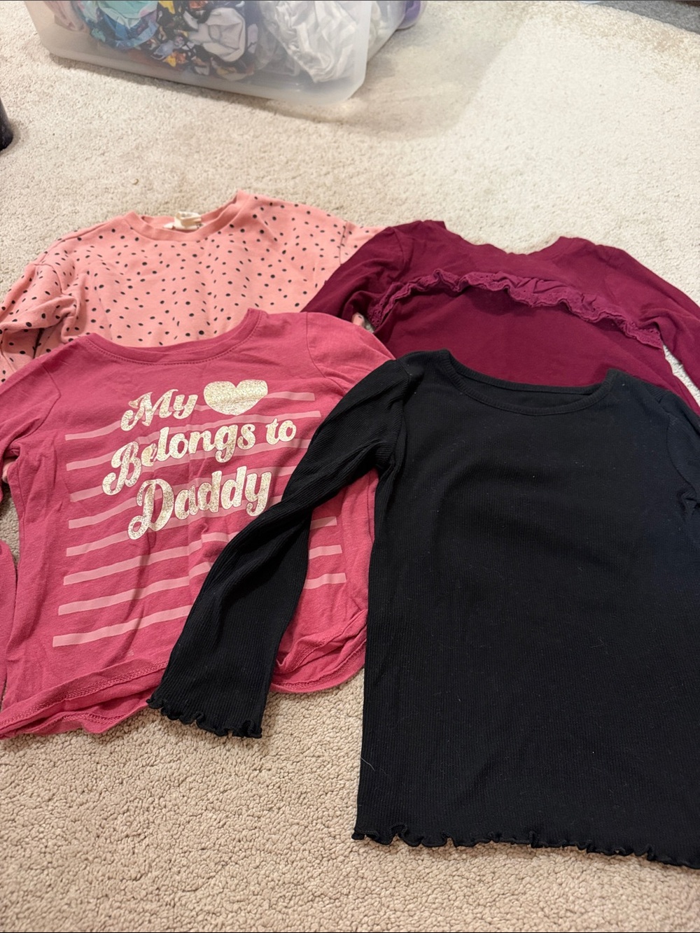 Girls 4T long sleeve shirt bundle